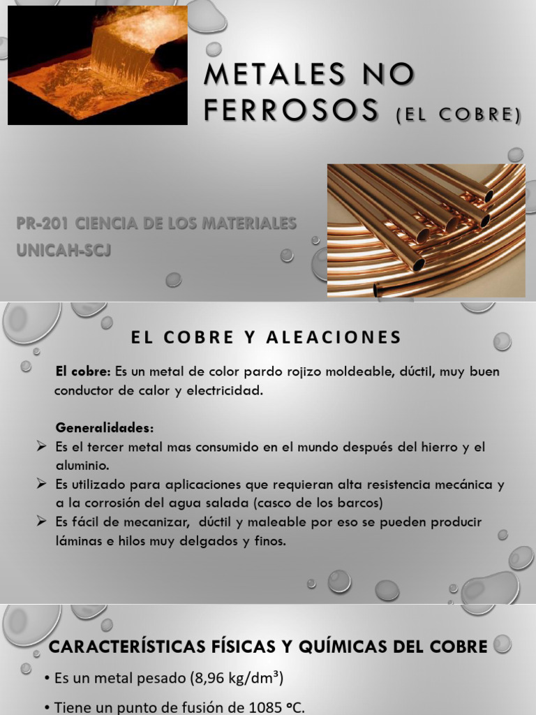 Propiedades y Aplicaciones del Cobre | PDF | Cobre | Aleación