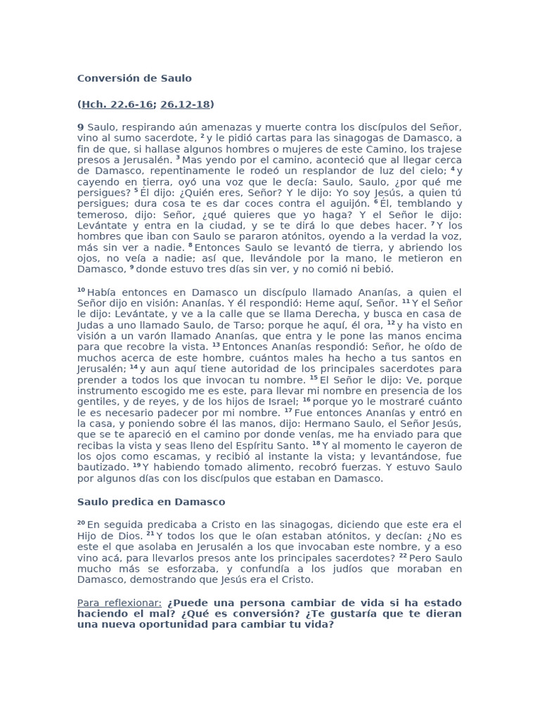 Conversión de Saulo | PDF | Pablo el apóstol | Cristo (título)