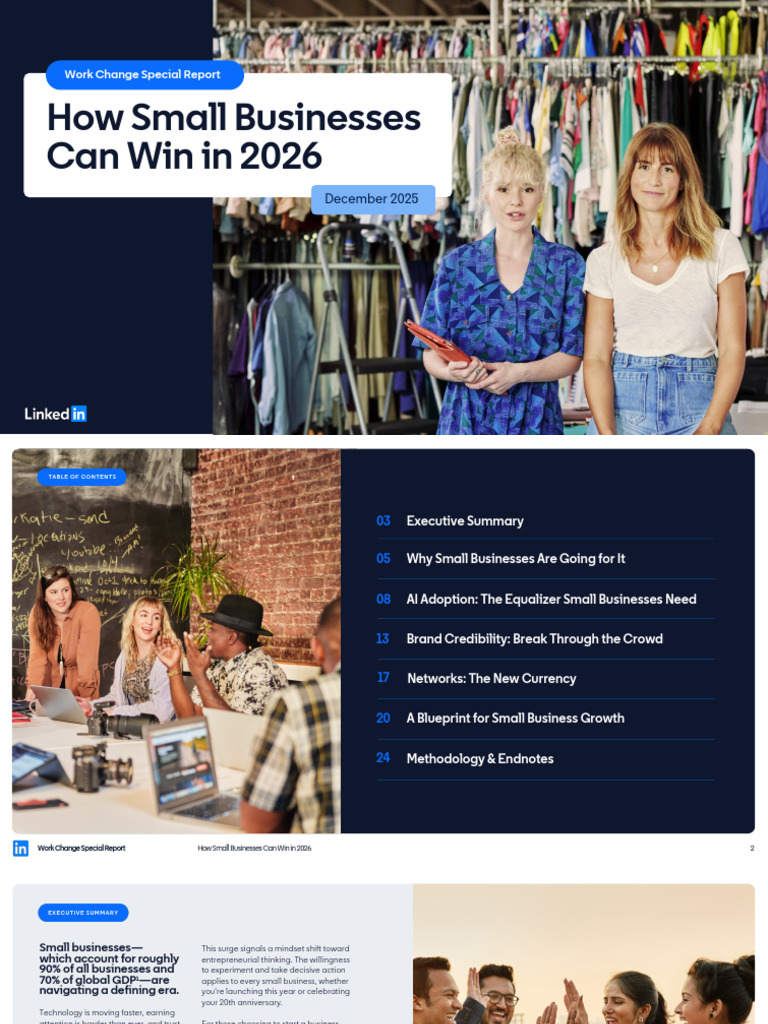 Work Change Small Business Report Dec 2025 Global | PDF | Linked In ...