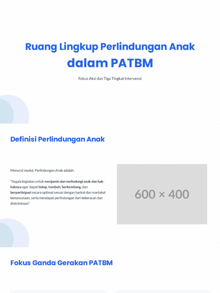 Ruang Lingkup Perlindungan Anak Dalam PATBM | PDF