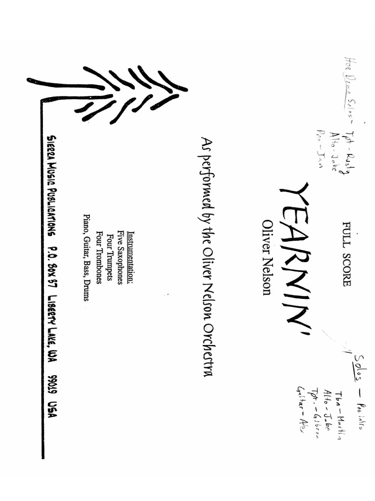 Nelson Yearnin Score | PDF