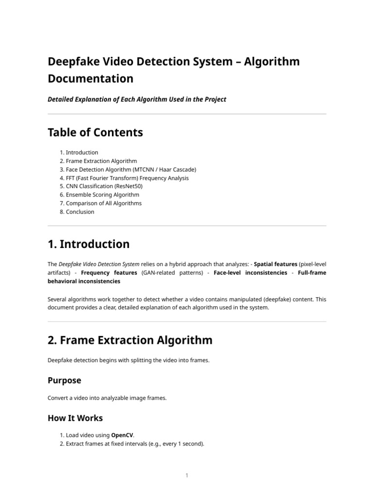 Deepfake Detection Algorithms Explained | PDF | Fast Fourier Transform ...