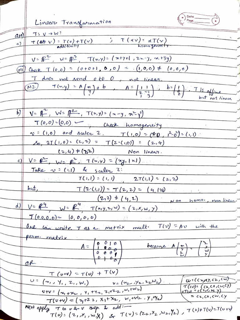 Linear Transformation | PDF