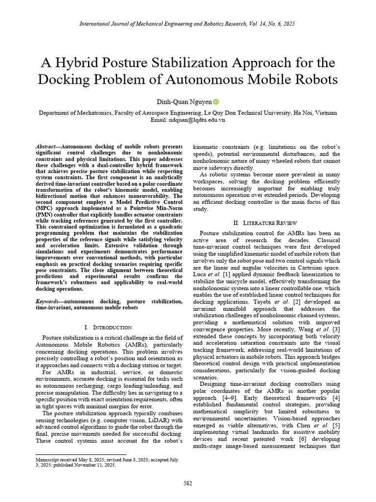 Hybrid Control for Robot Docking Stability | PDF