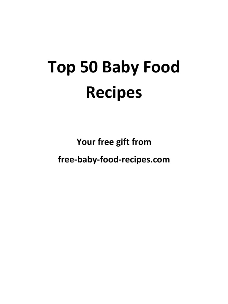 Top 100 Baby Food Recipes Pdf