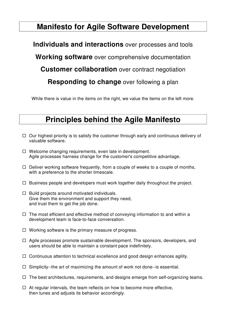 Agile Manifesto & Principles Guide | PDF