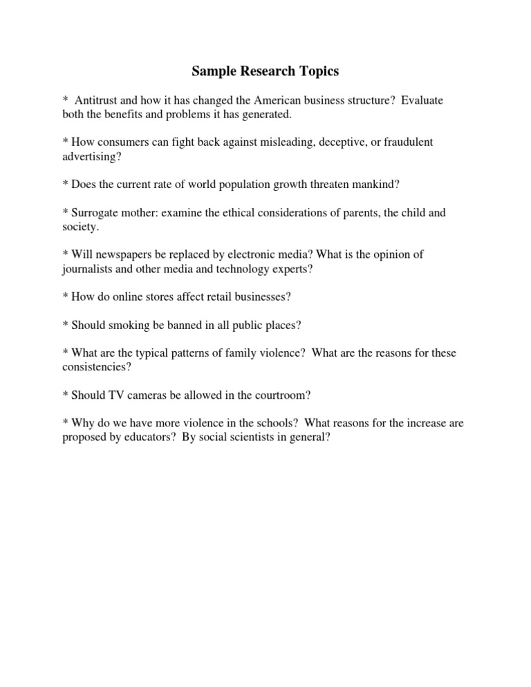 Sample Topics | PDF