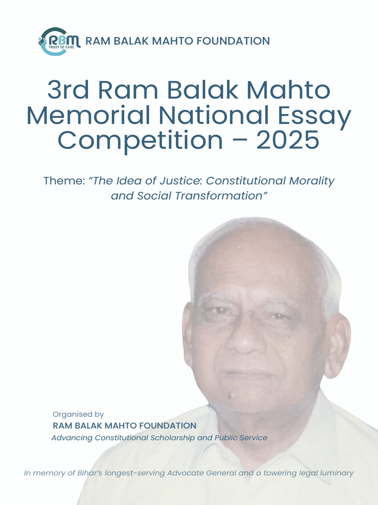 2025 Ram Balak Mahto Essay Contest | PDF | Justice | Crime & Violence