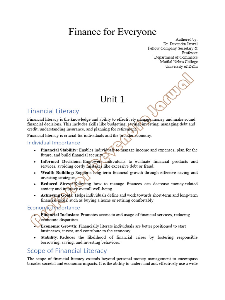 Essential Financial Literacy Guide | PDF | Cost Of Living | Banks