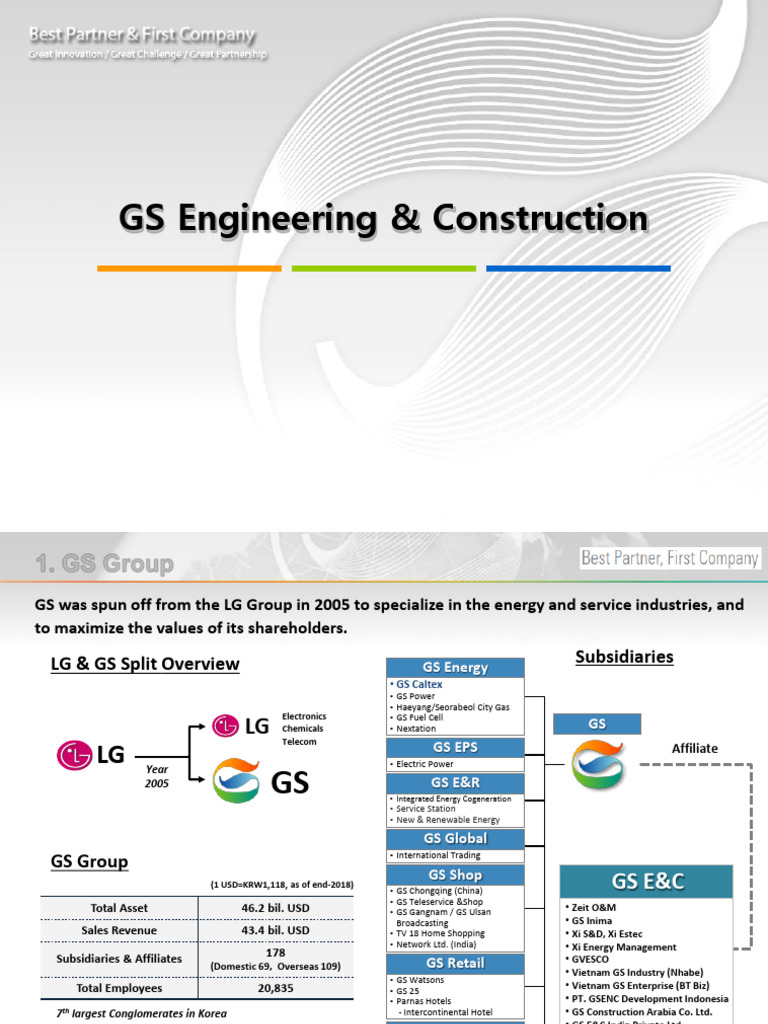 GS Engineering & Construction Overview | PDF | Natural Gas | Oil Refinery