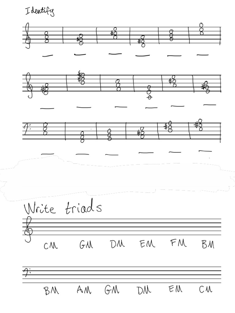 Root Position Major Triads Practice | PDF
