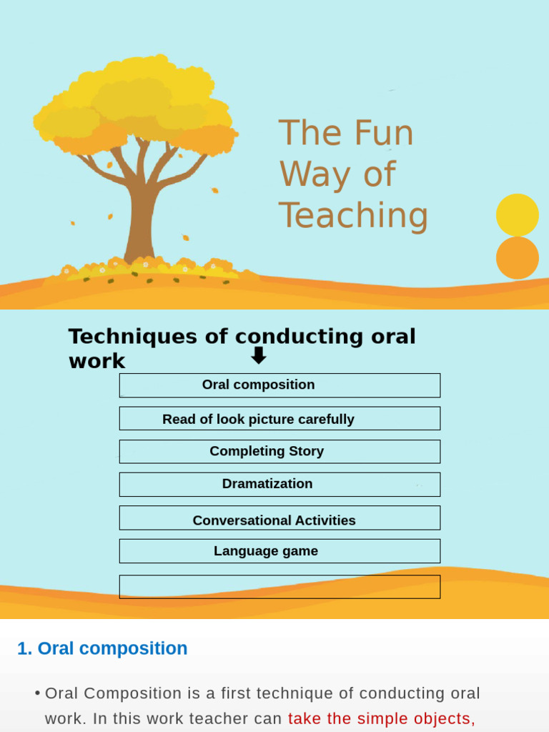 Effective Oral Teaching Techniques | PDF | Speech | English Language
