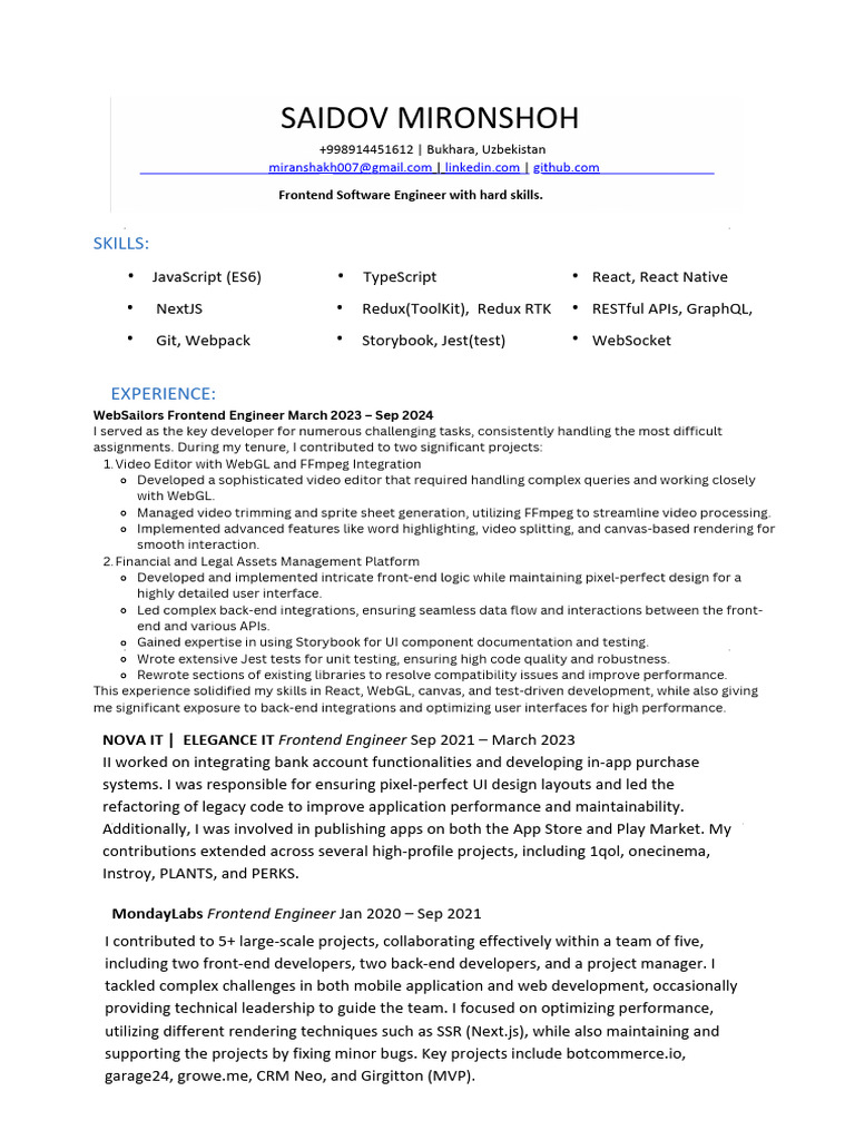 Frontend Engineer: React & WebGL Expert | PDF | Web Gl | Software