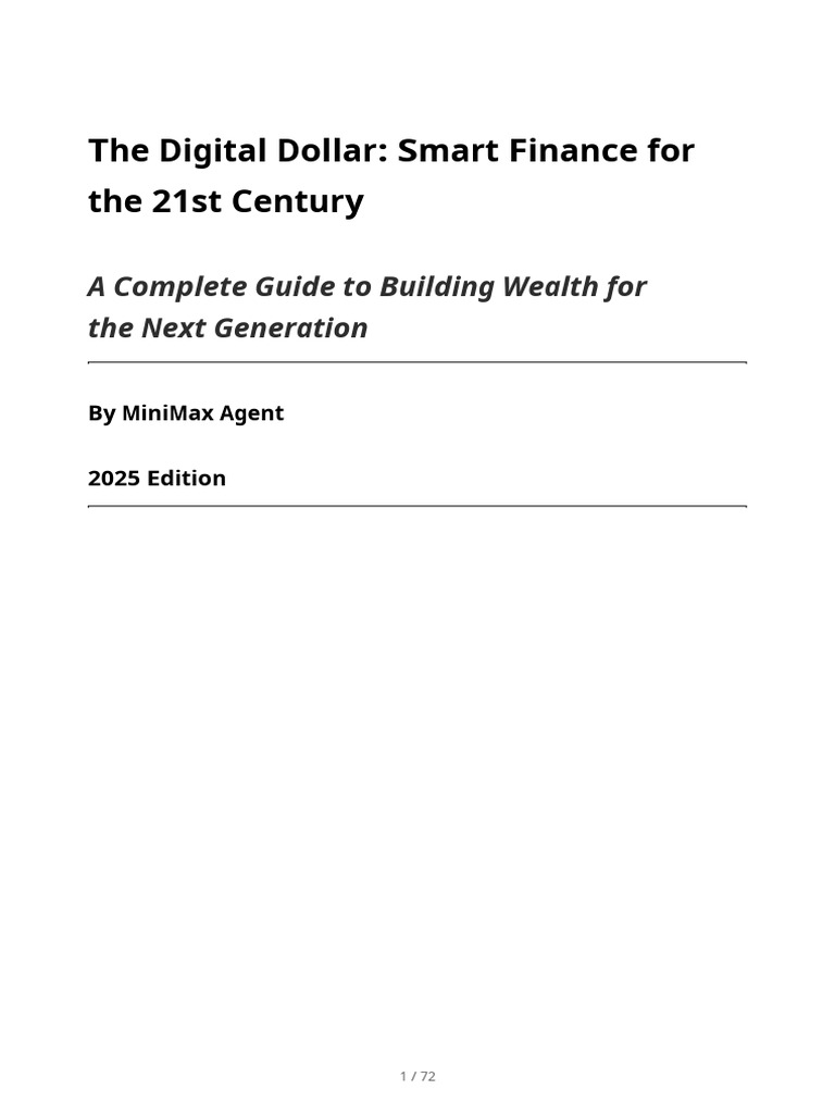 The Digital Dollar Smart Finance For The 21st Century | PDF ...