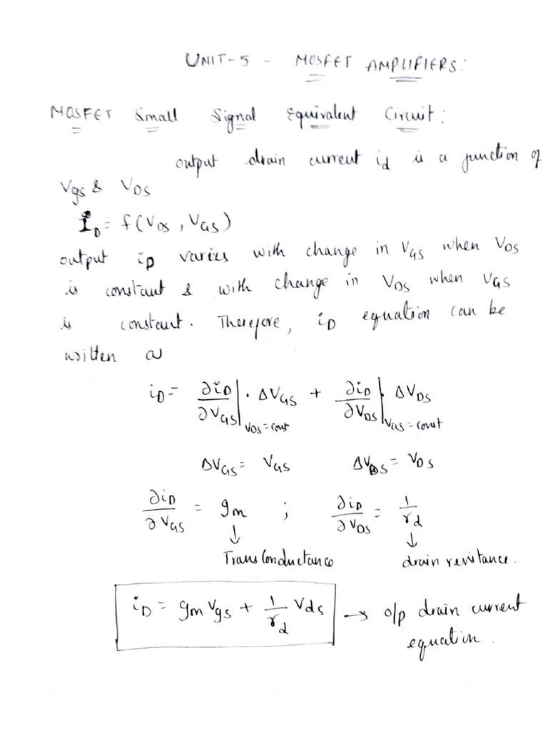 MOSFET Amplifier Basics and Analysis | PDF | Semiconductor Devices ...