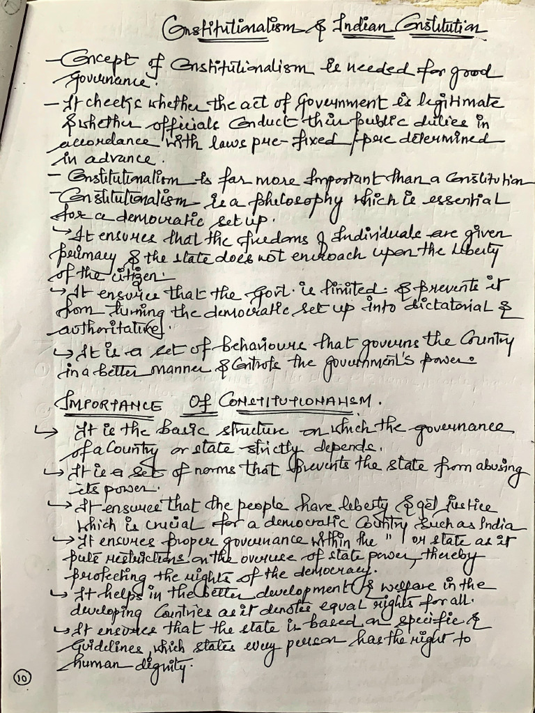 Constituition Notes | PDF