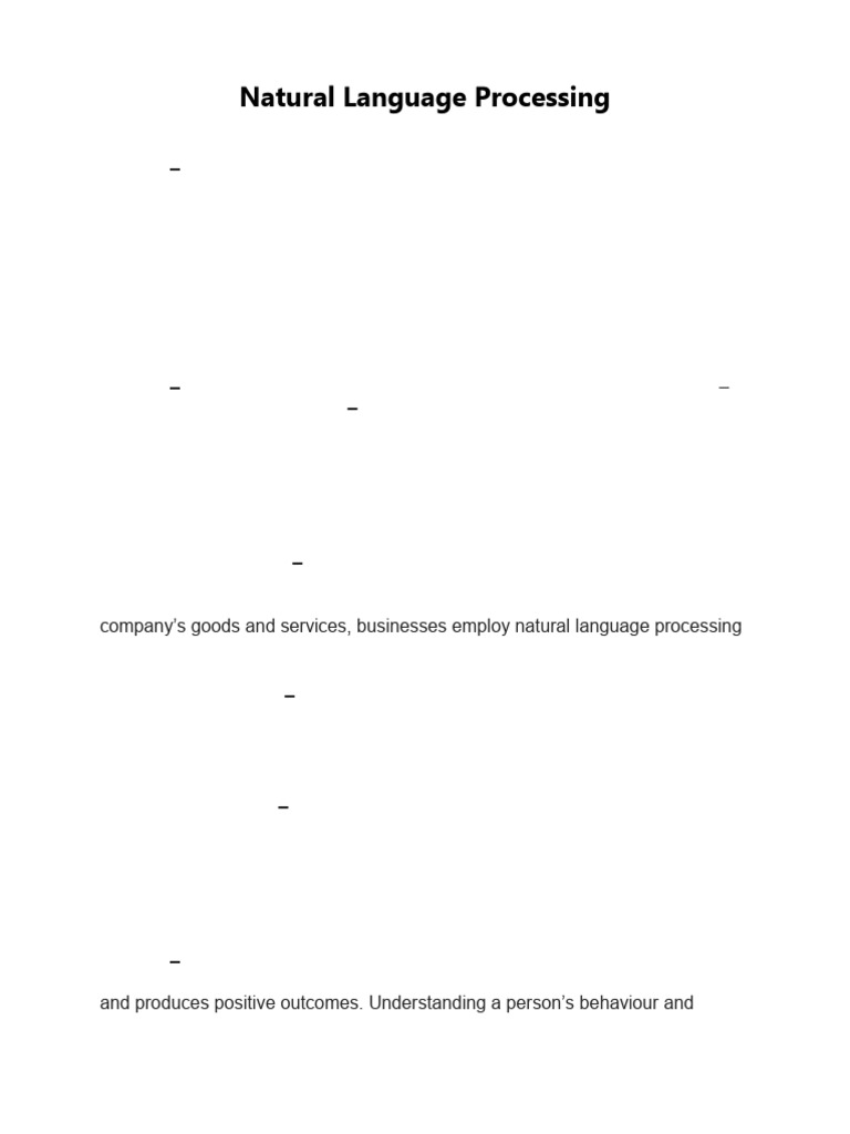 Understanding Natural Language Processing | PDF | Artificial ...