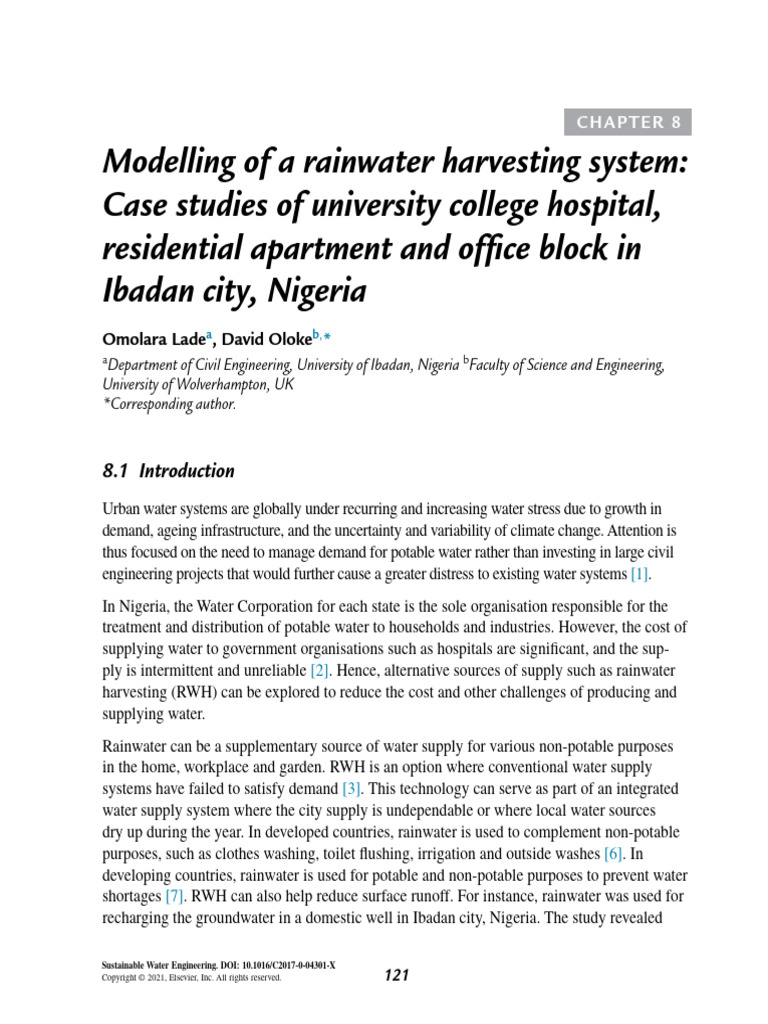 Curated visual reference: Picture Idea: Modelling Of A Rainwater Harvesting System Case Studies Of University
