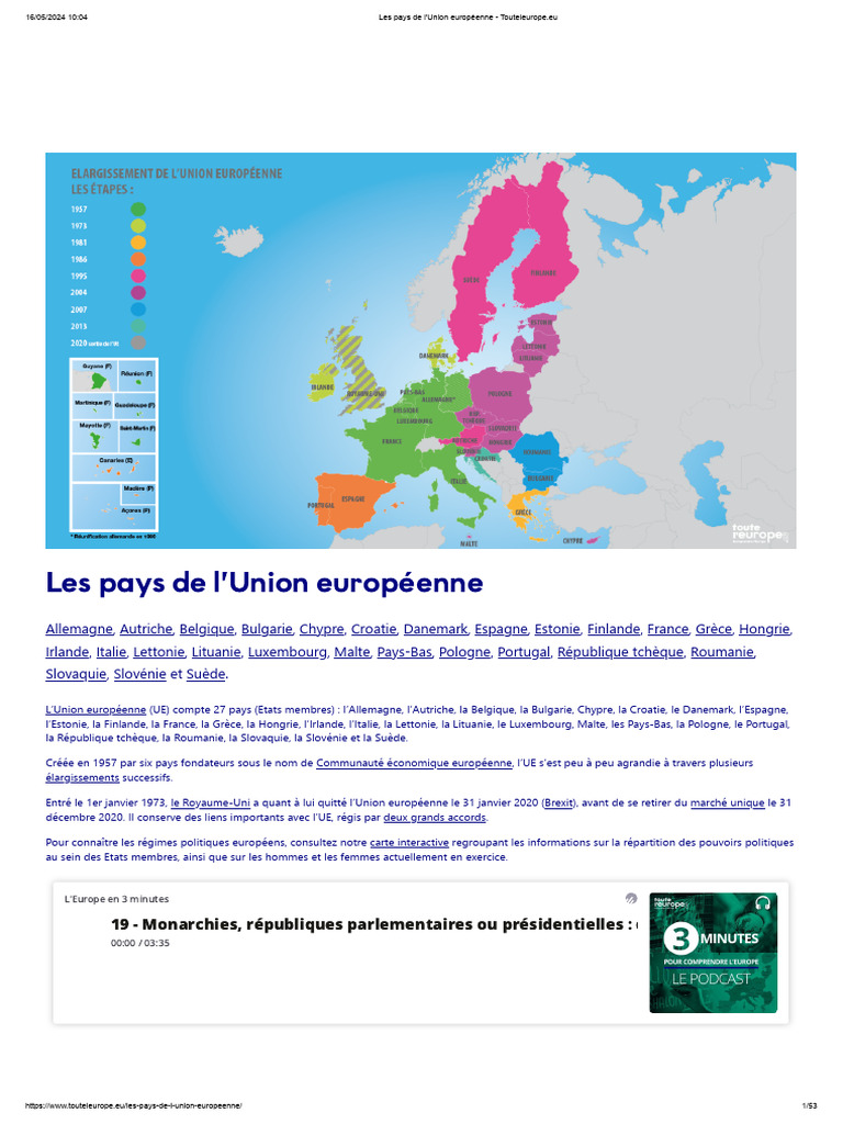 Liste des pays de l'Union européenne | PDF | Union européenne | États ...
