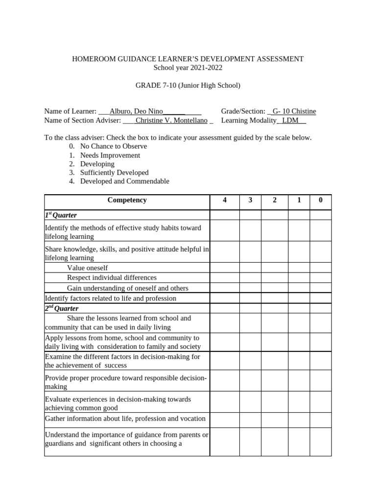 Homeroom Guidance Annex 5 | PDF | Learning | Decision Making