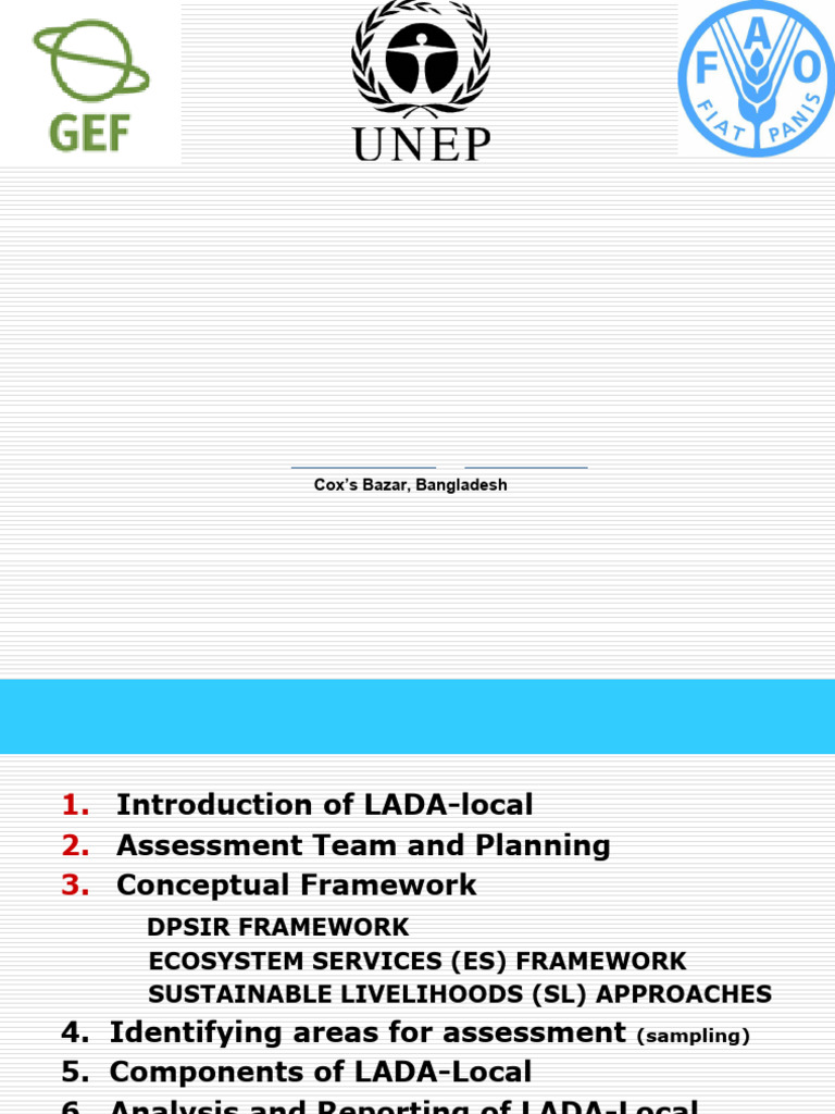 LADA-Local Assessment Framework Overview | PDF | Erosion | Grazing