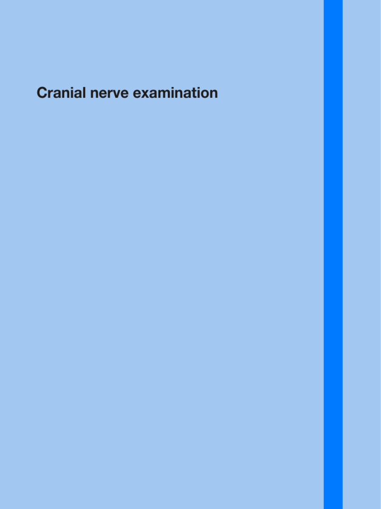 Cranial Nerve Examination | PDF | Nervous System | Human Anatomy