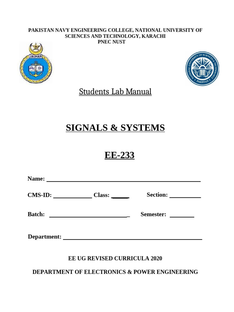 MATLAB Signals and Systems Lab Manual | PDF | Sampling (Signal ...