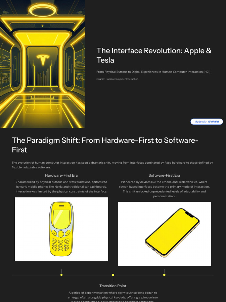Apple & Tesla: HCI Evolution Insights | PDF | Human–Computer ...