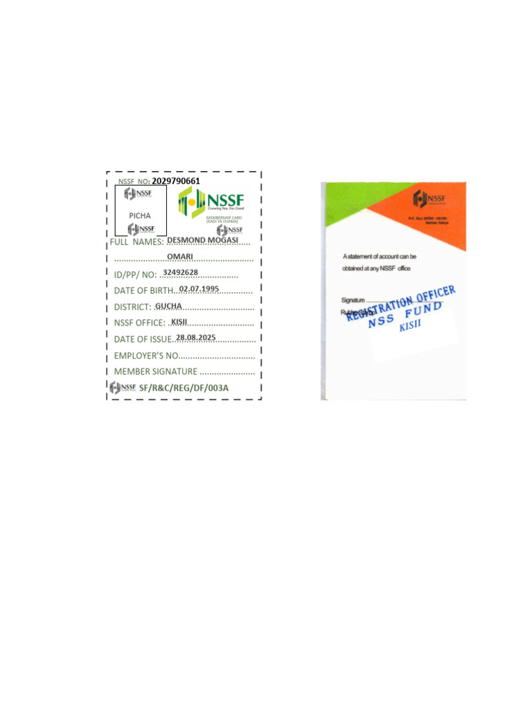 NSSF Template Edited | PDF