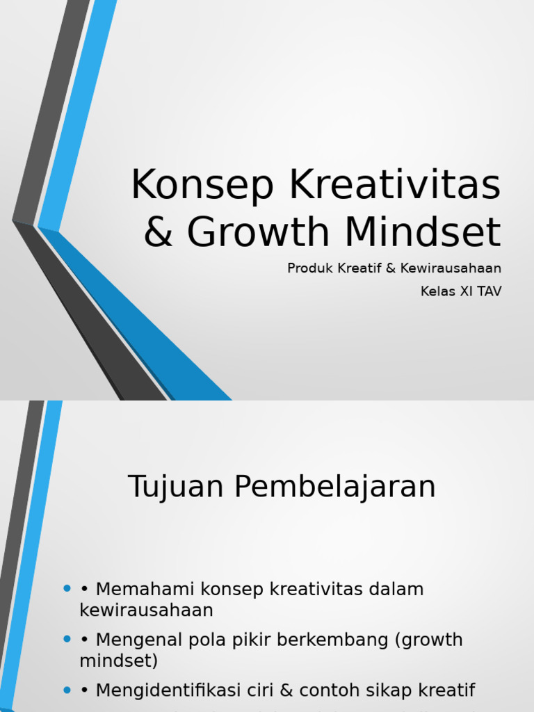 Konsep - Kreativitas - Growth Mindset | PDF