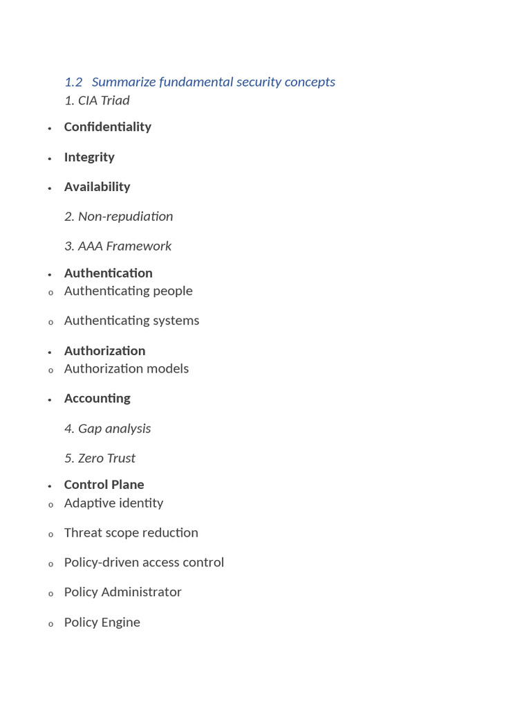 Fundamental Security Concepts Overview | PDF | Access Control | Infrared