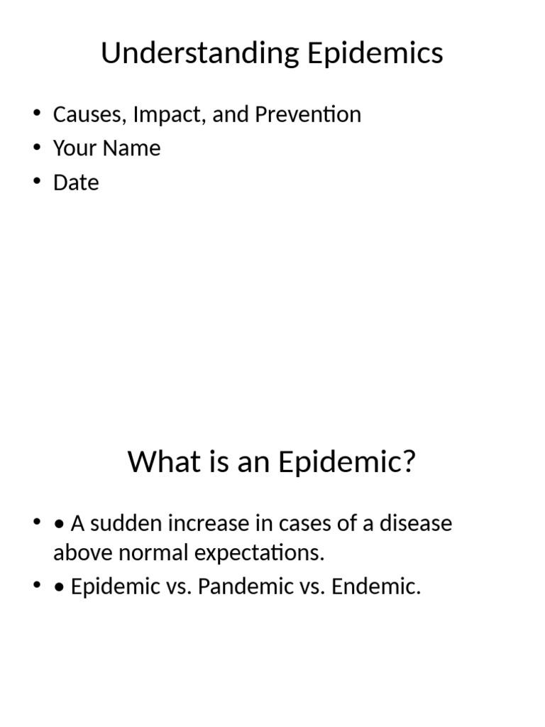 Understanding Epidemics: Causes & Control | PDF
