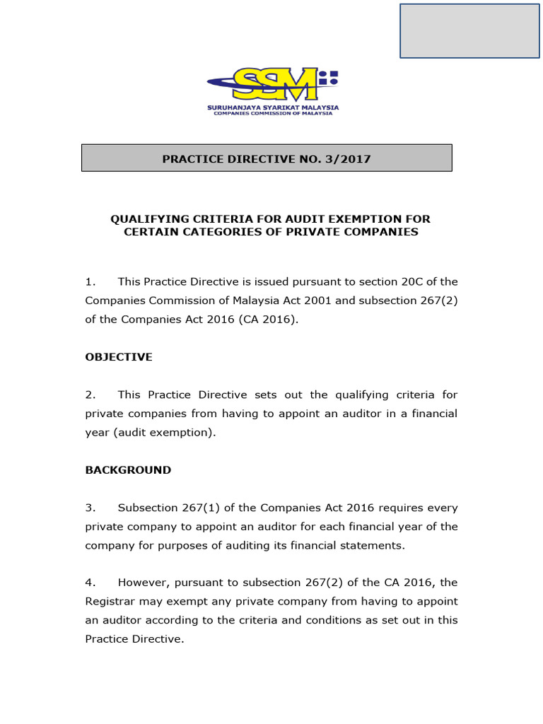 Audit Exemption Criteria for Private Companies | PDF | Audit | Accounting