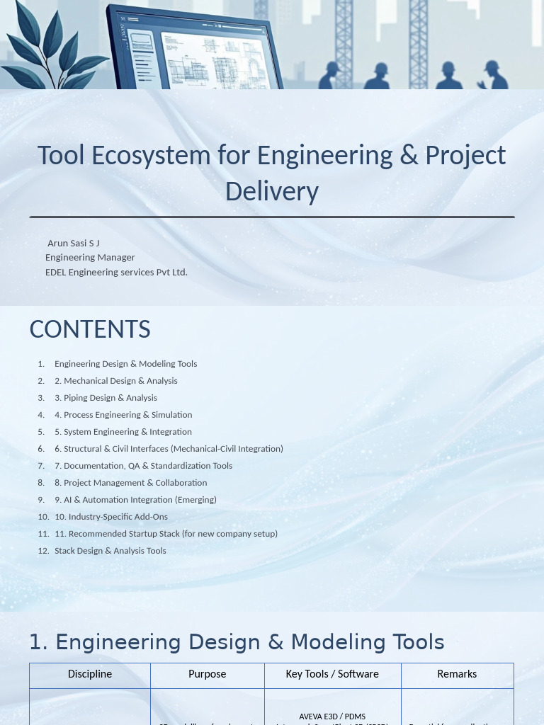 Engineering Tools for Project Delivery | PDF | Boiler | Autodesk