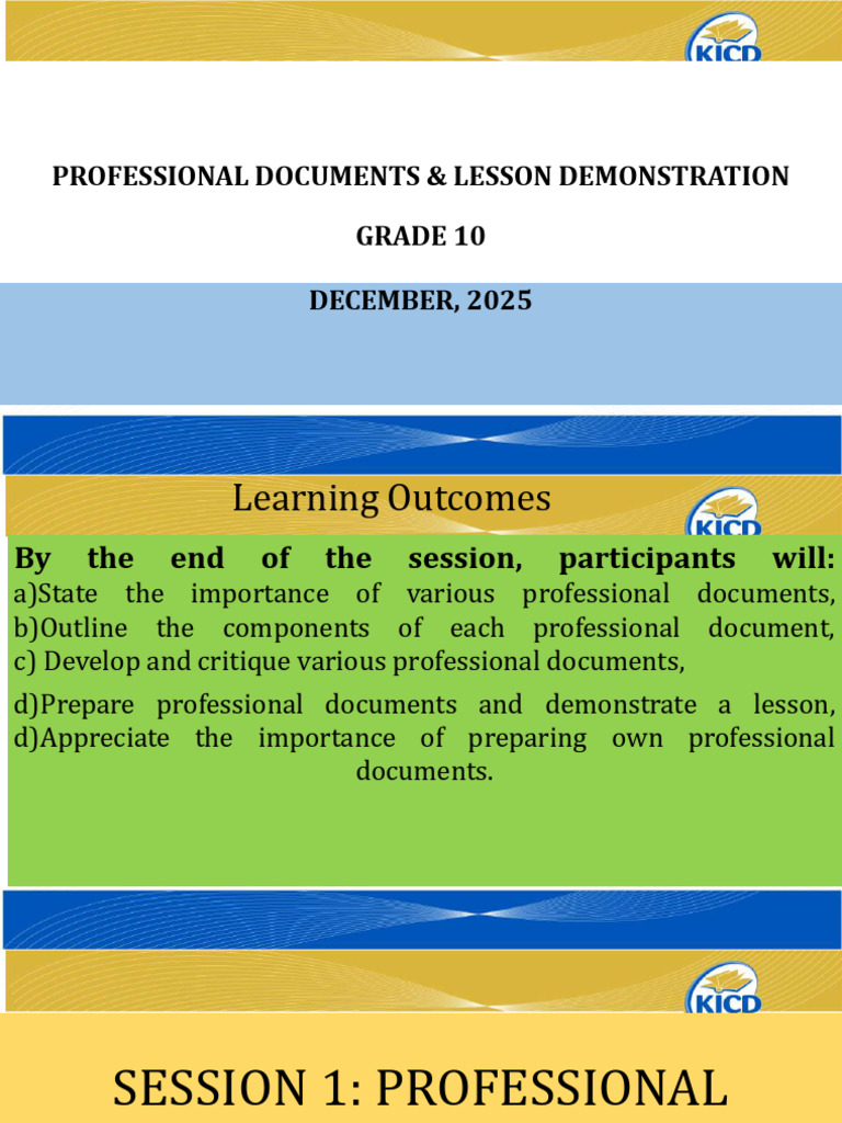 Grade 10 Professional Document Guidelines | PDF | Lesson Plan ...