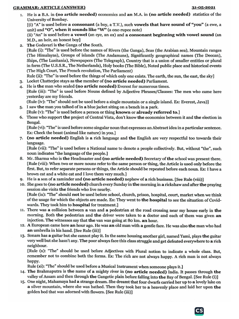 An Overview of ARTICLEs | PDF