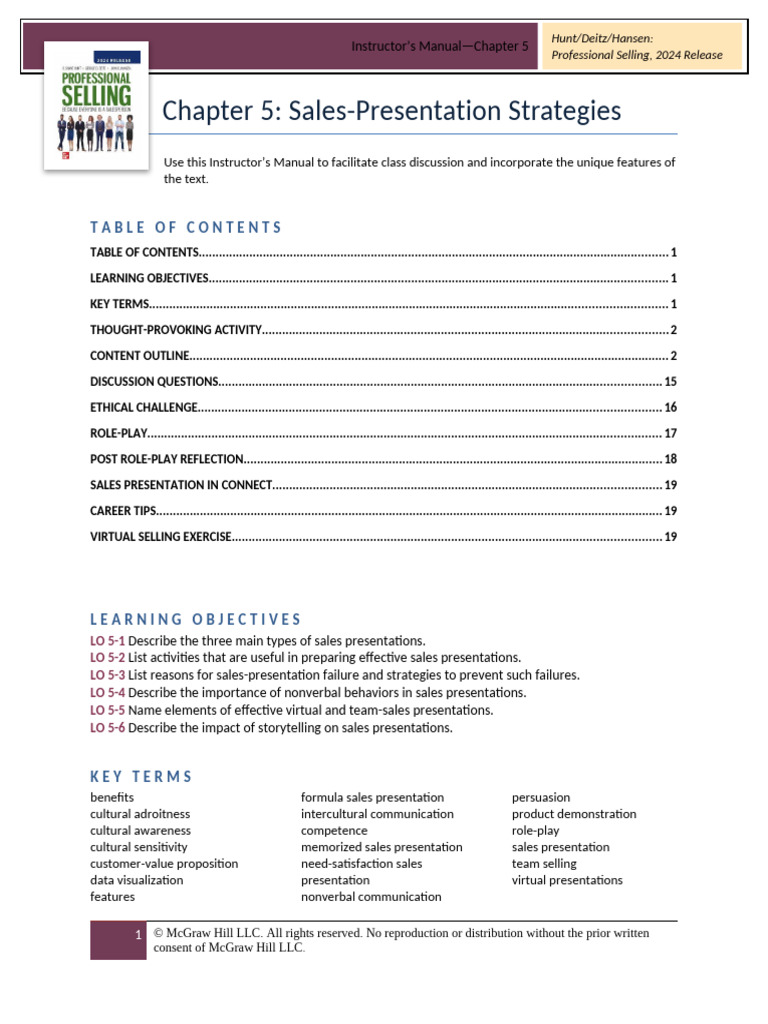 Sales Presentation Strategies Guide | PDF | Sales | Nonverbal Communication