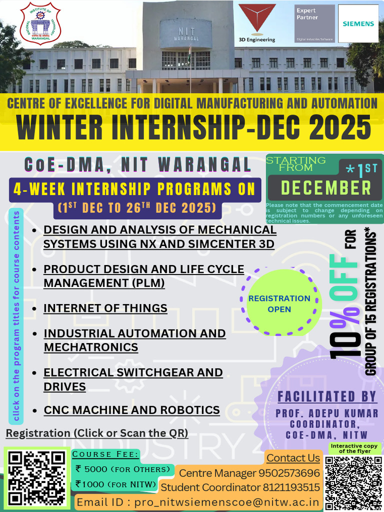 Winter Internship 2025 at NITW | PDF | Engineering | Computing