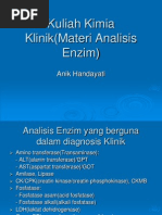 Download Kuliah Kimia KlinikMateri Analisis Enzim by   SN96825609 doc pdf