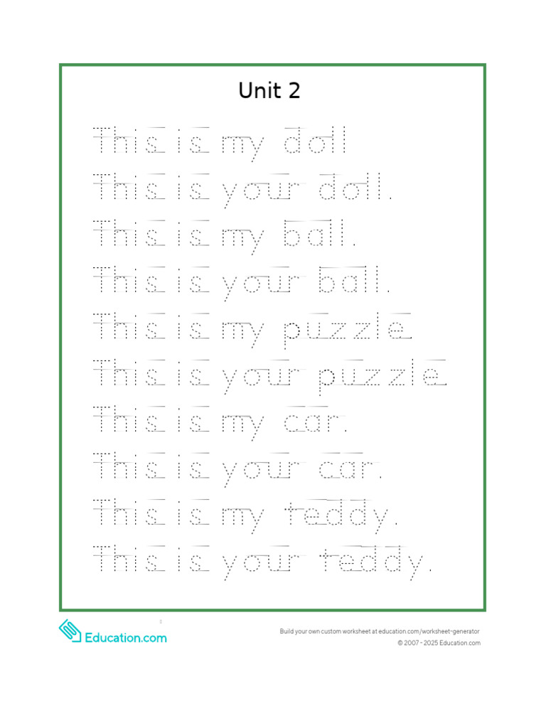 Custom Worksheet Generator for Kids | PDF