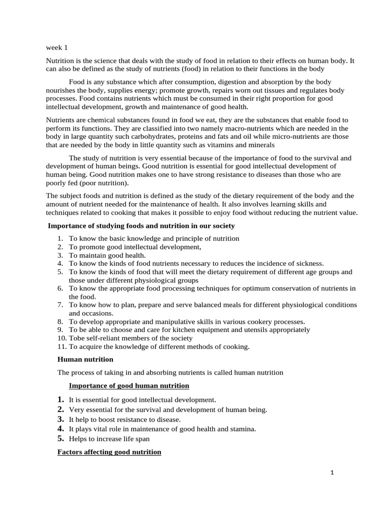 First Term Ss 1 F&N Note | PDF | Franchising | Carbohydrates