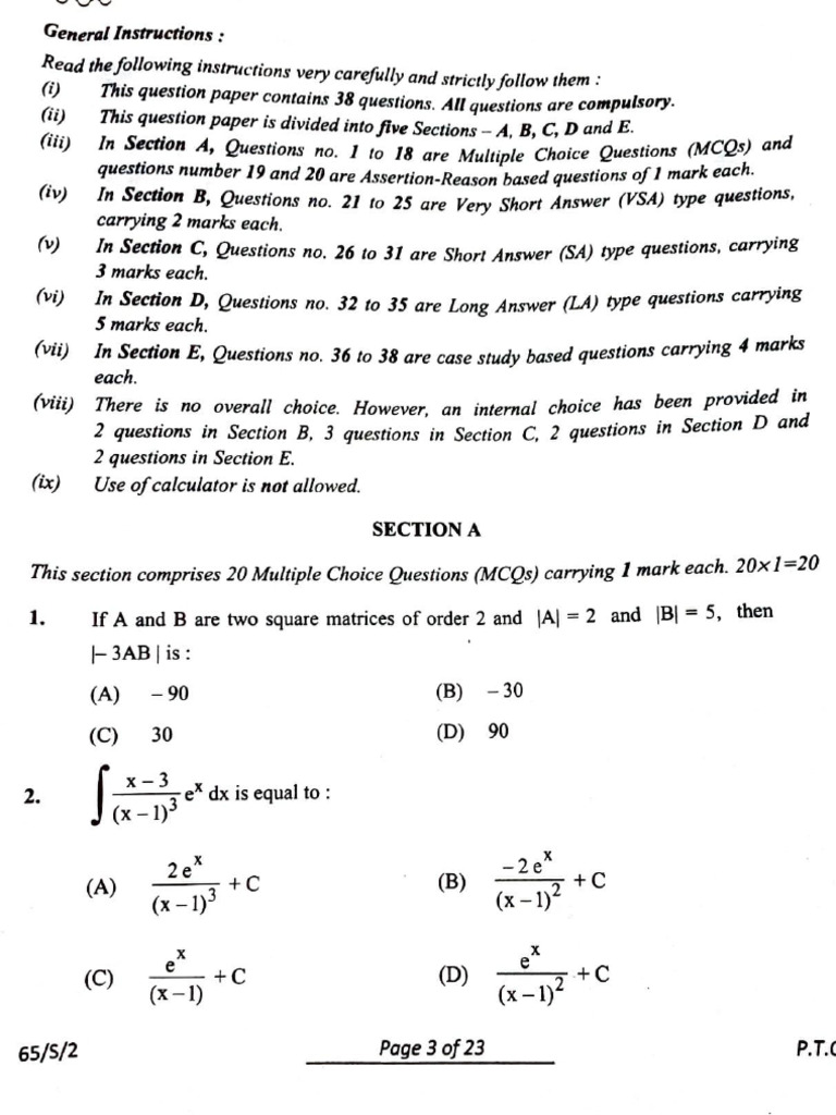 Comprehensive Exam Question Paper | PDF | Length | Mathematics