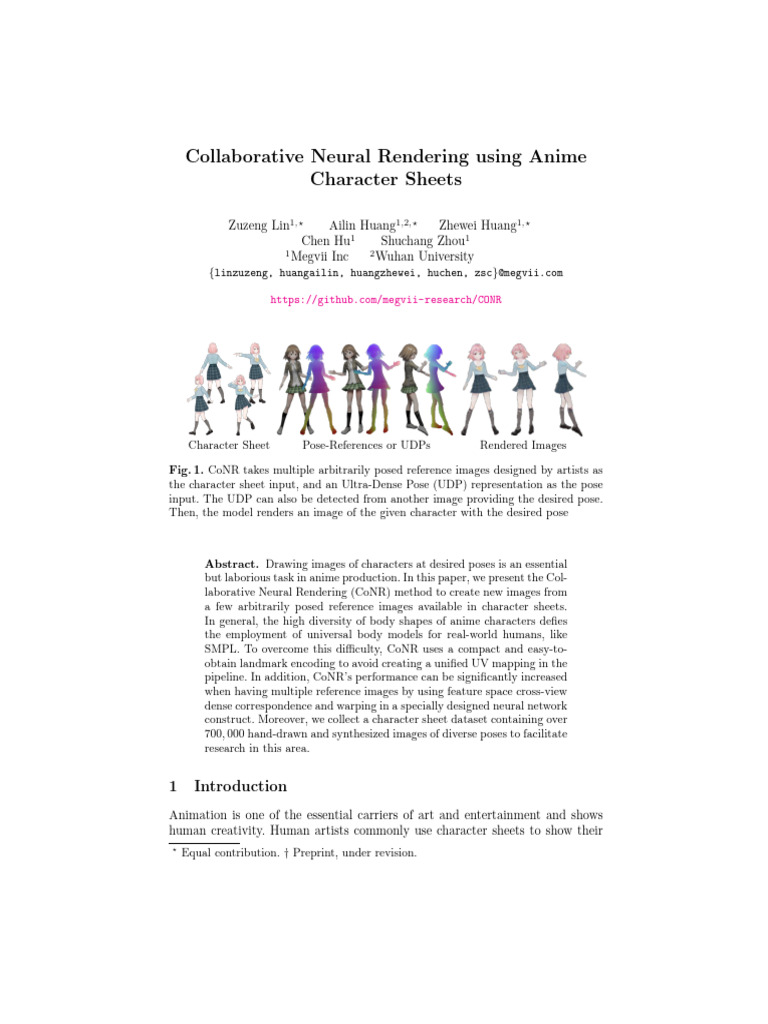 Collaborative Neural Rendering for Anime | PDF | 3 D Computer Graphics ...