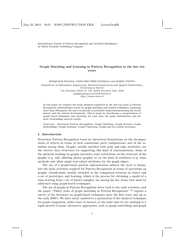 Advances in Graph Matching Techniques | PDF | Eigenvalues And ...