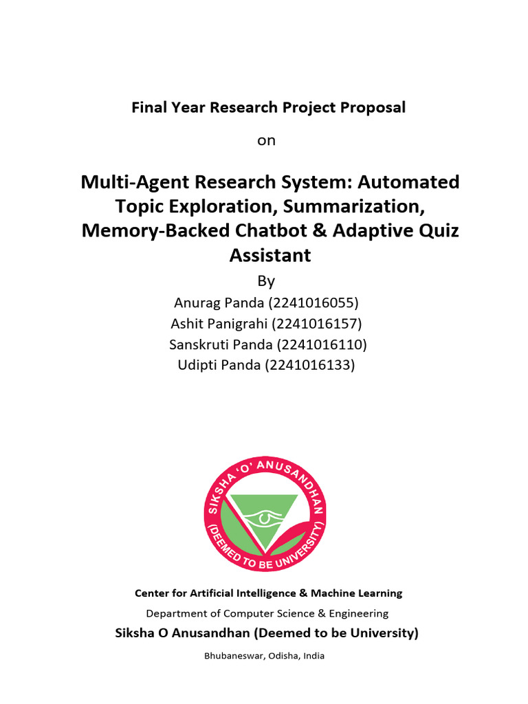 Multi-Agent Research System Proposal | PDF | Metadata | Cache (Computing)