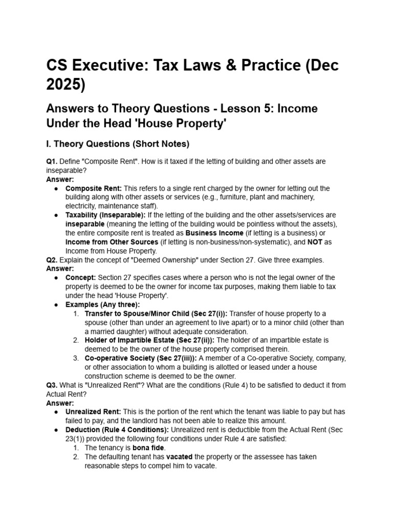 Tax Laws: House Property Income Insights | PDF