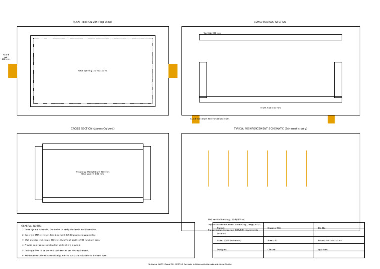 Box Culvert Design Plan and Specs | PDF | Civil Engineering ...