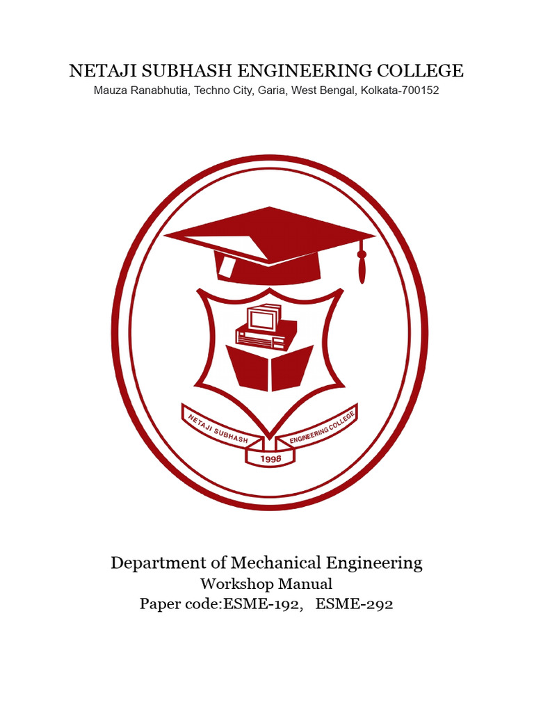 Mechanical Engineering Workshop Manual | PDF | Forge | Forging