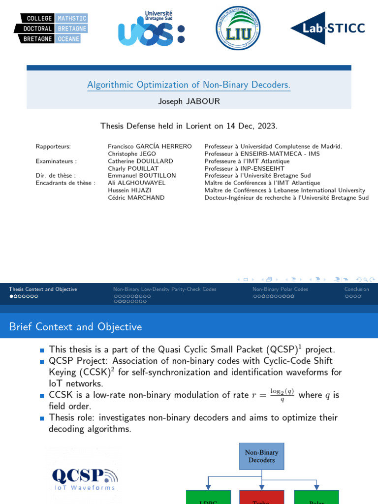 Optimizing Non-Binary Decoders | PDF | Low Density Parity Check Code ...