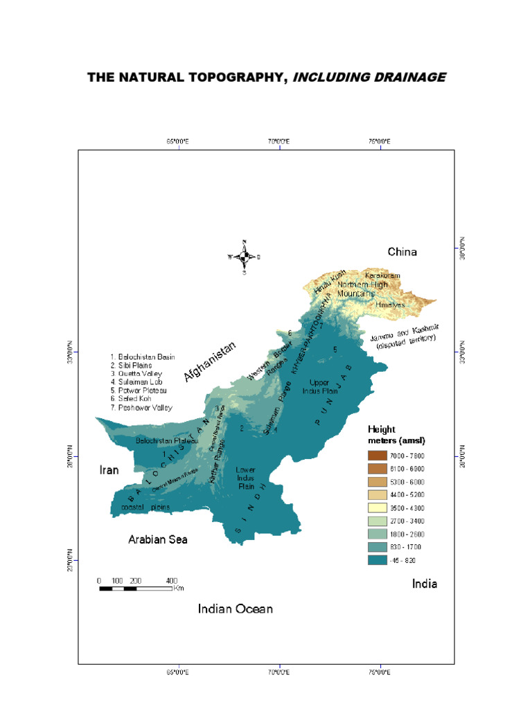 Natural Topography and Glaciers in Pakistan | PDF | Physical Geography ...